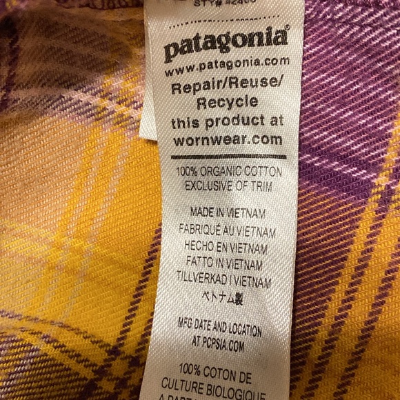 Patagonia Worn Wear Long-Sleeved Organic Cotton Midweight Fjord Flannel Medium - Picture 8 of 11